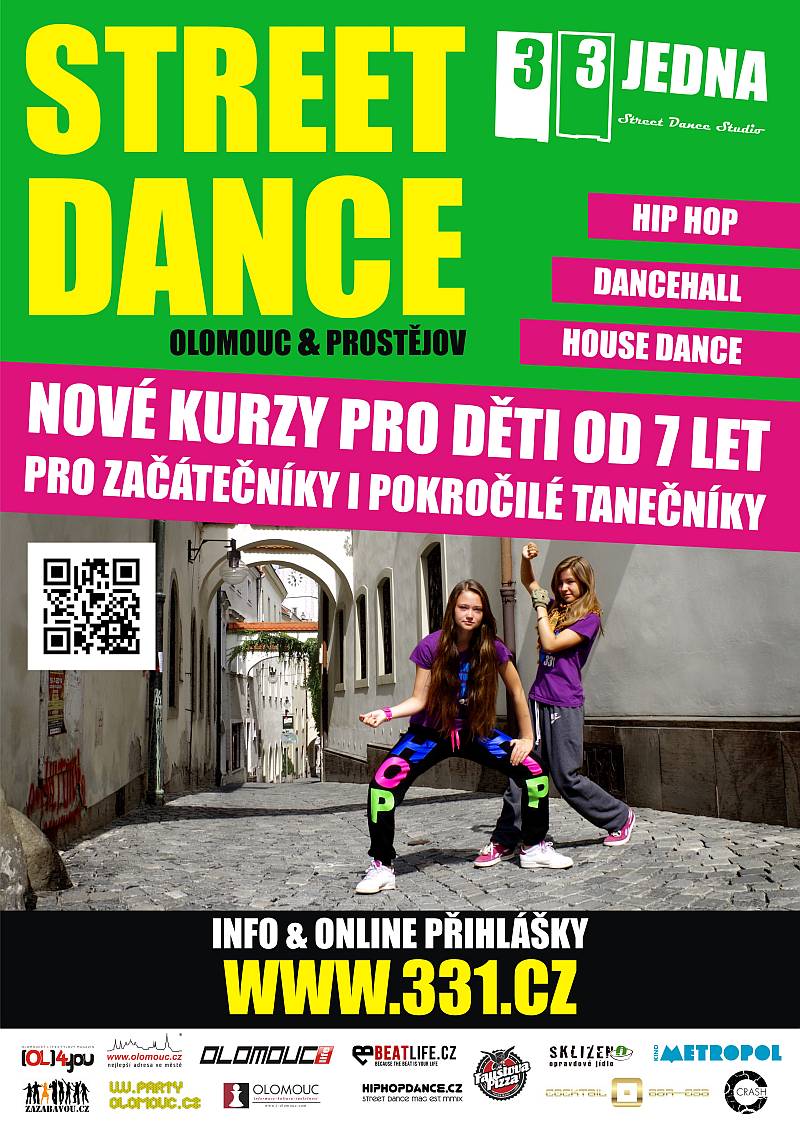 Street Dance Kurzy v 331 Dance Studiu Prostějov 2014/2015 -Prostějov